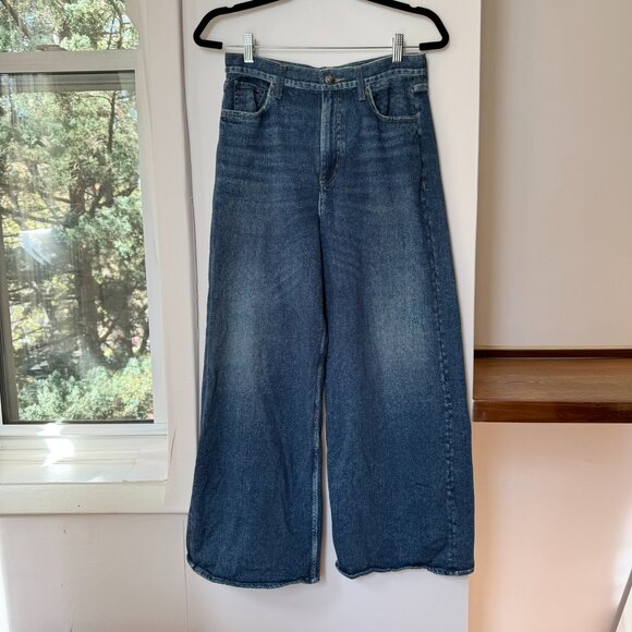 Rag & Bone Miramar Sofie Wide Leg Pant Sweatpant Jeans in Kimber Blue 28 - Picture 3 of 10
